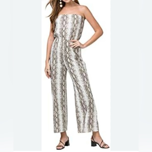 Entro snake print strapless jumpsuit women size S/M - Picture 1 of 9